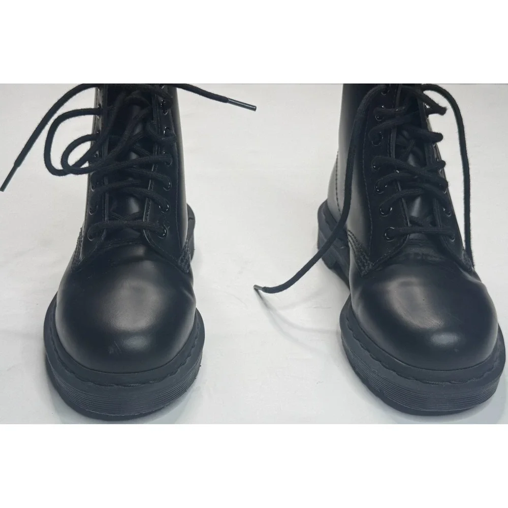 Dr.‎ Martens 1460 Mono Men's Black Mono Smooth Lace Up Boots Size 8M